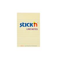 Self-adhesive notepad, lined, 152x101 mm, 100 sheets, STICK N, pastel yellow